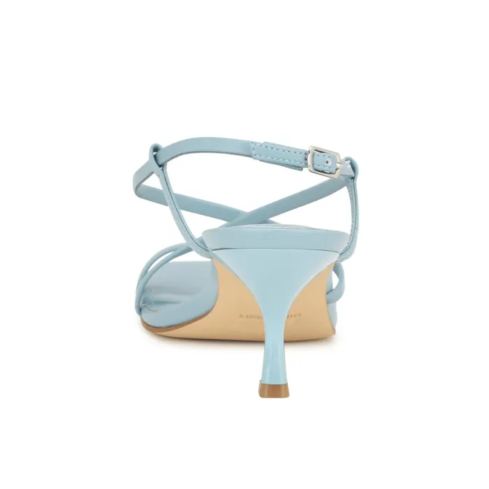 Haya Strappy Sandals Light Blue Women Nine West Low Heel Haya Strappy Sandals Light Blue Women Nine West Low Heel