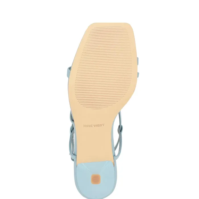Haya Strappy Sandals Light Blue Women Nine West Low Heel Haya Strappy Sandals Light Blue Women Nine West Low Heel