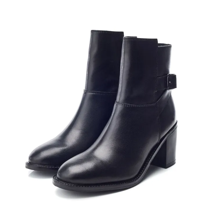 Heeled And Wedge Boots Women Moda In Pelle Bsoleful BJasmine Black Leather