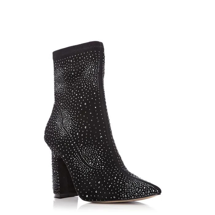 Heeled And Wedge Boots Women Moda In Pelle Kora Black Suede