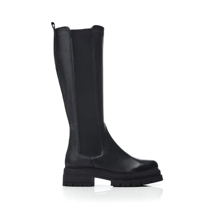 Heeled And Wedge Boots Women Moda In Pelle Linnea Black Leather