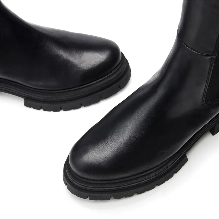 Heeled And Wedge Boots Women Moda In Pelle Linnea Black Leather