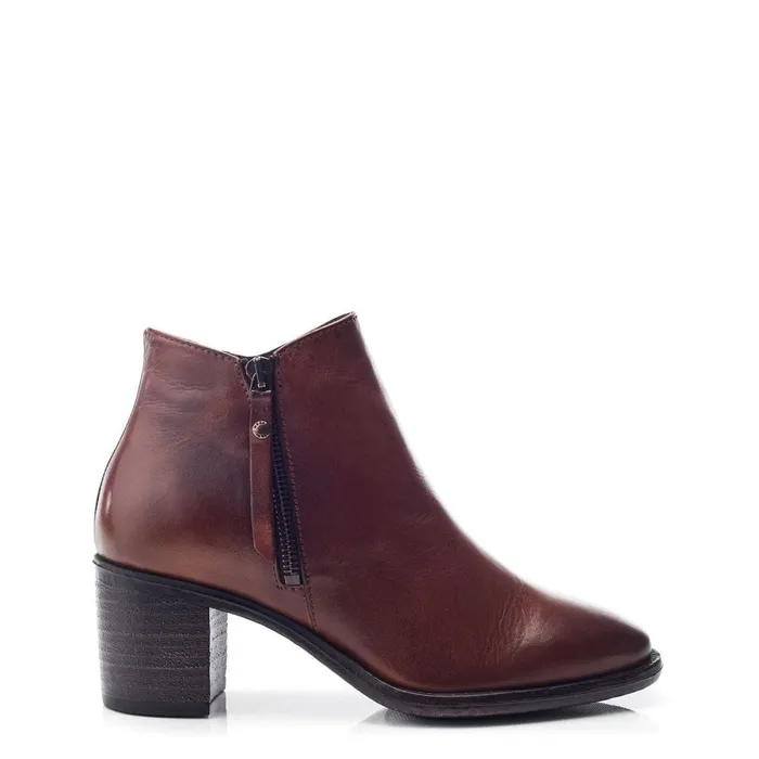 Heeled And Wedge Boots Women Moda In Pelle Orpie Tan Leather