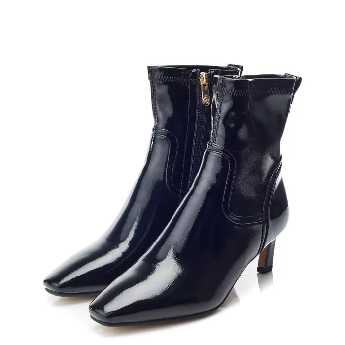 Heeled And Wedge Boots Women Moda In Pelle Petuniah Black Patent