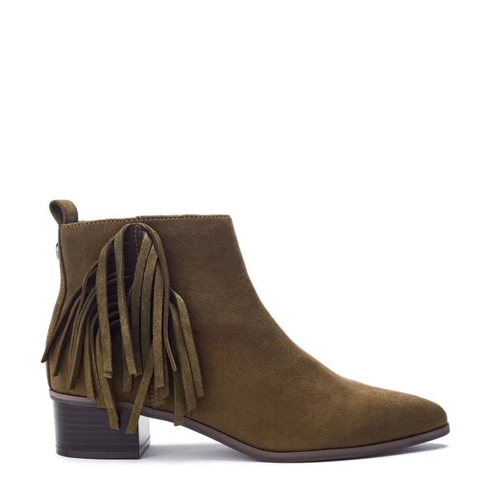 Heeled And Wedge Boots Women Moda In Pelle Pichon Khaki Alcantara