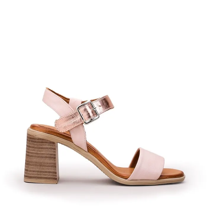 Heeled Sandals Women Moda In Pelle Maila Cameo Leather