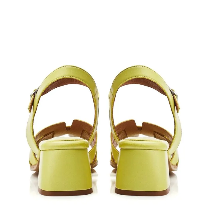 Heeled Sandals Women Moda In Pelle Mariie Lime Green Leather