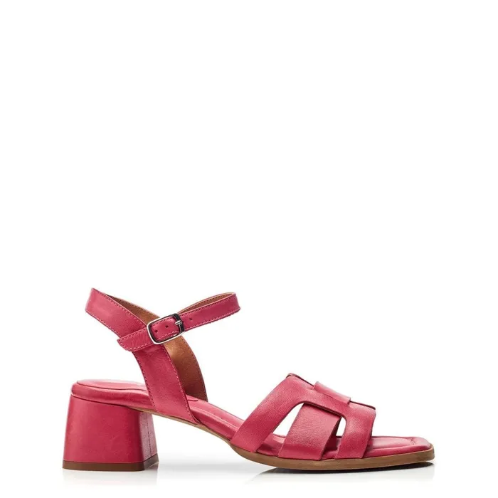 Heeled Sandals Women Moda In Pelle Mariie Raspberry Leather