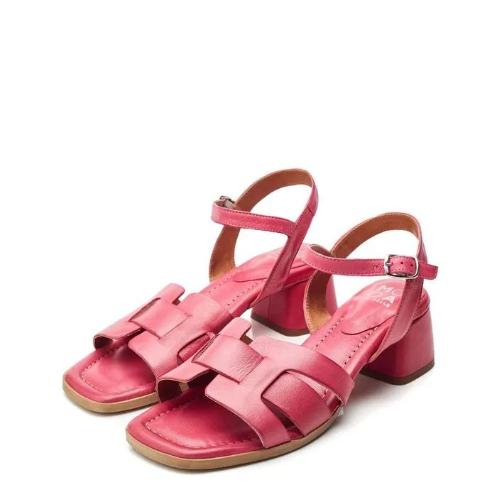Heeled Sandals Women Moda In Pelle Mariie Raspberry Leather