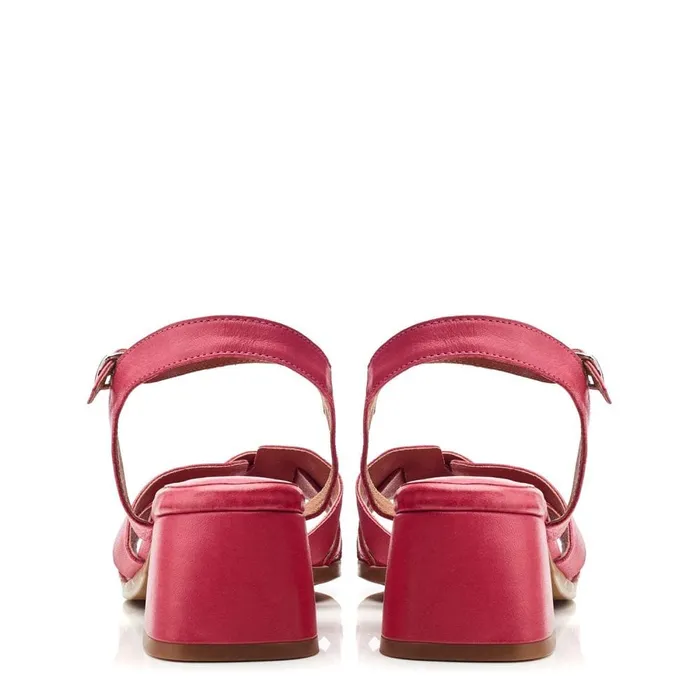 Heeled Sandals Women Moda In Pelle Mariie Raspberry Leather