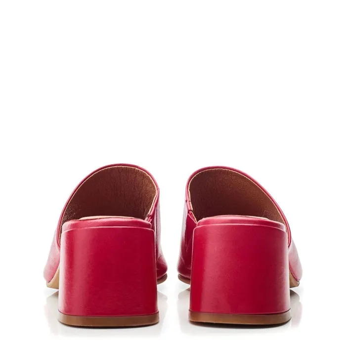 Heeled Sandals Women Moda In Pelle Mikia Raspberry Leather