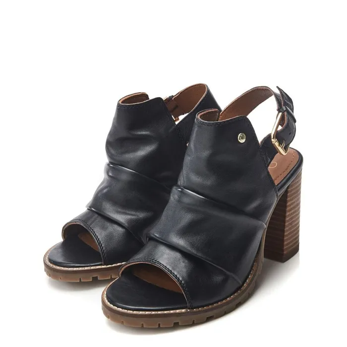 Heeled Sandals Women Moda In Pelle Mirianne Black Leather
