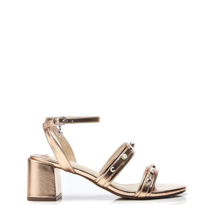 Heeled Sandals Women Moda In Pelle Morrila Rose Gold Porvair
