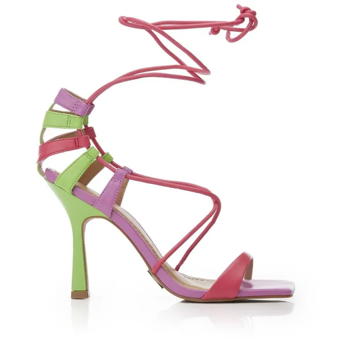 Heeled Sandals Women Moda In Pelle Rimini Multi Leather