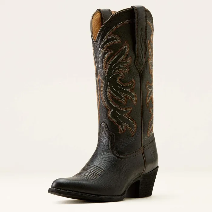 Heritage J Toe Stretchfit Western Boot Black Deertan Women Ariat Western Boots