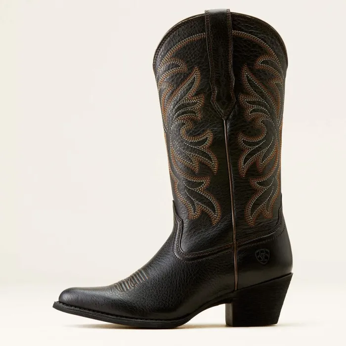 Heritage J Toe Stretchfit Western Boot Black Deertan Women Ariat Western Boots