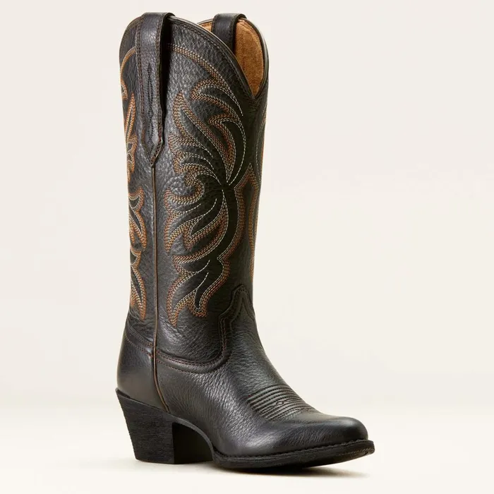 Heritage J Toe Stretchfit Western Boot Black Deertan Women Ariat Western Boots