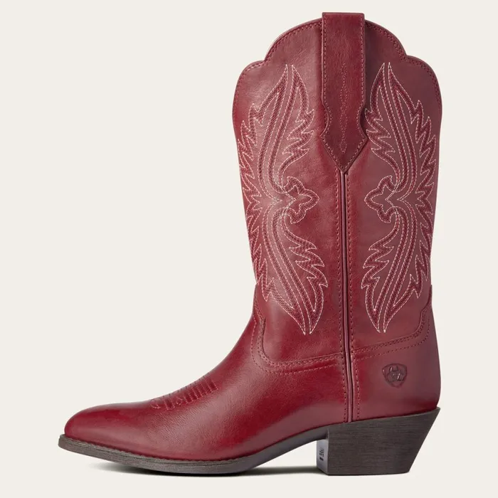 Heritage R Toe StretchFit Western Boot Rosy Red Women Ariat Western Boots
