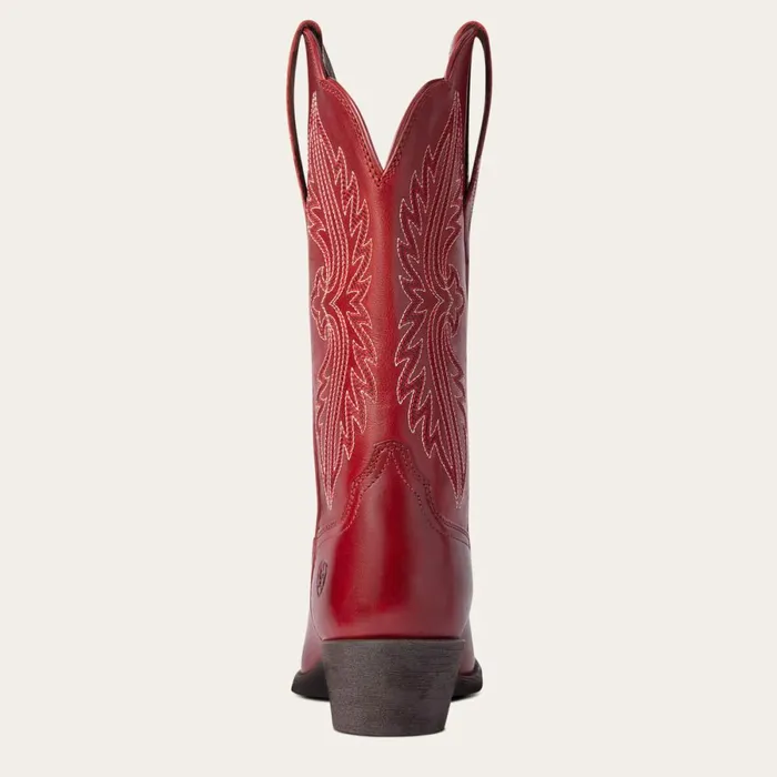 Heritage R Toe StretchFit Western Boot Rosy Red Women Ariat Western Boots