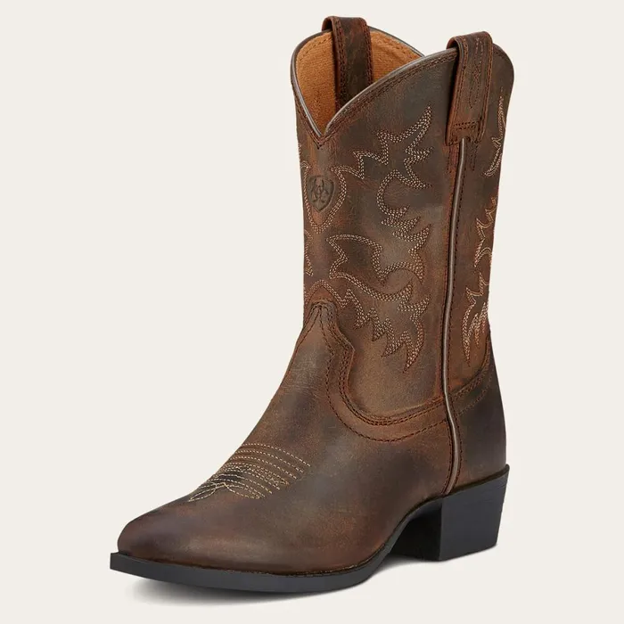 Heritage Western Boot Distressed Brown Kids Ariat Big Kids039 Footwear