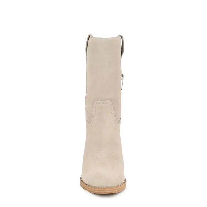 Hess Dress Boots Light Gray Women Nine West Boots and Booties
