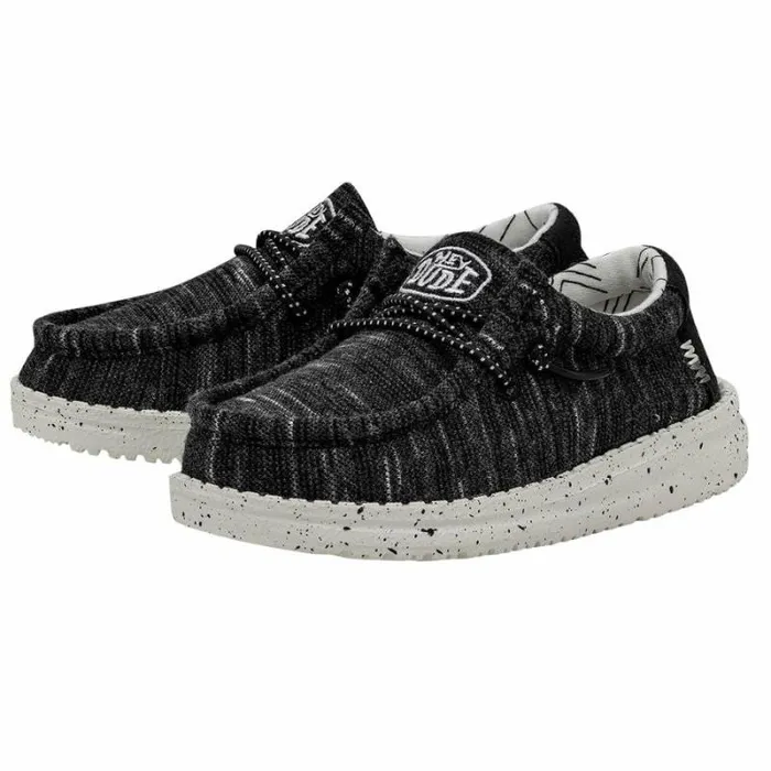 Hey Dude Little Kids Wally Toddler Stretch Black 8211 Kids