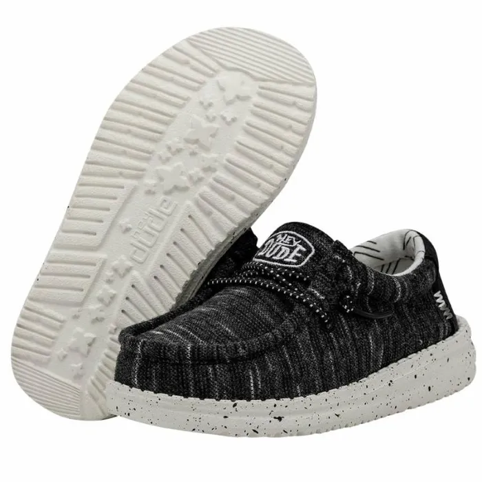 Hey Dude Little Kids Wally Toddler Stretch Black 8211 Kids