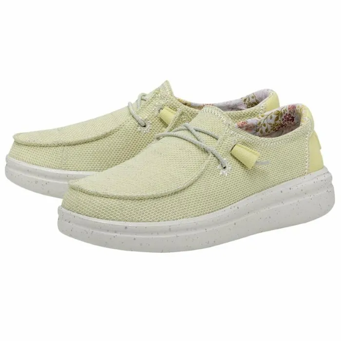 Hey Dude Platforms Wendy Rise Stretch Lemon 8211 Women Hey Dude Platforms Wendy Rise Stretch Lemon 8211 Women