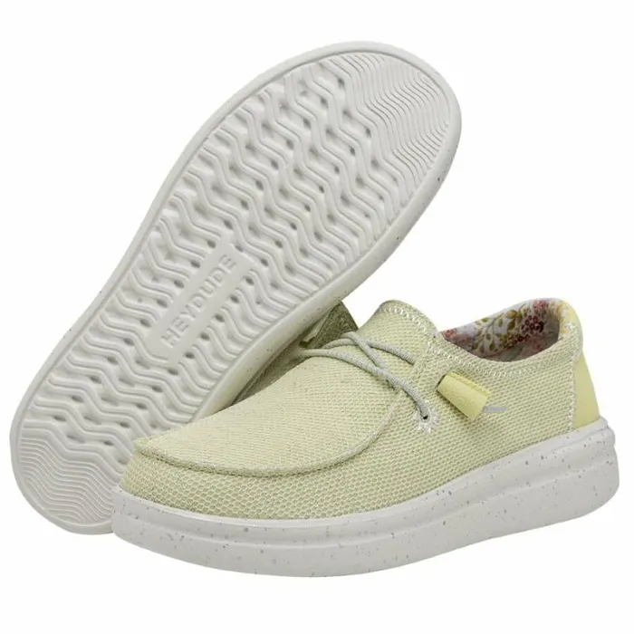 Hey Dude Platforms Wendy Rise Stretch Lemon 8211 Women Hey Dude Platforms Wendy Rise Stretch Lemon 8211 Women
