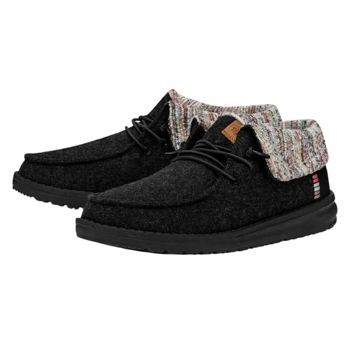 Hey Dude Wendy Wendy Fold Baja Black 8211 Women Hey Dude Wendy Wendy Fold Baja Black 8211 Women