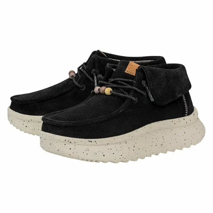Hey Dude Wendy Wendy Peak Fold Boot Suede Black 8211 Women Hey Dude Wendy Wendy Peak Fold Boot Suede Black 8211 Women