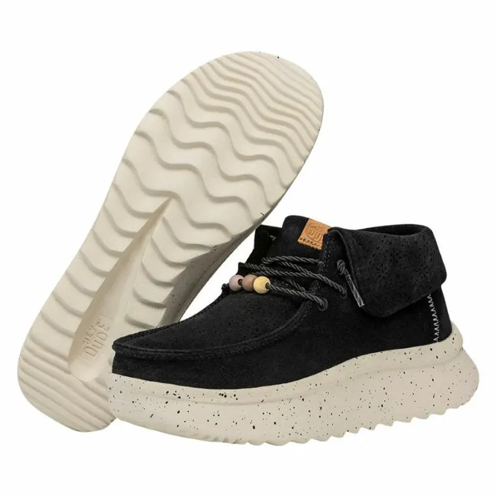 Hey Dude Wendy Wendy Peak Fold Boot Suede Black 8211 Women Hey Dude Wendy Wendy Peak Fold Boot Suede Black 8211 Women