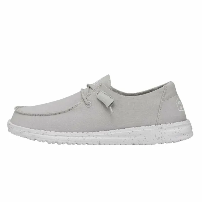 Hey Dude Wendy Wendy Slub Canvas Light Grey 8211 Women