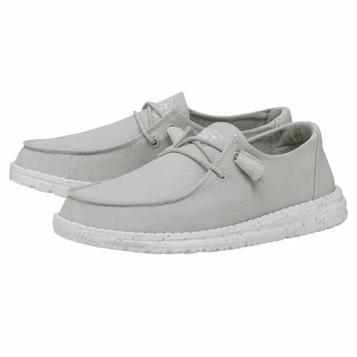 Hey Dude Wendy Wendy Slub Canvas Light Grey 8211 Women