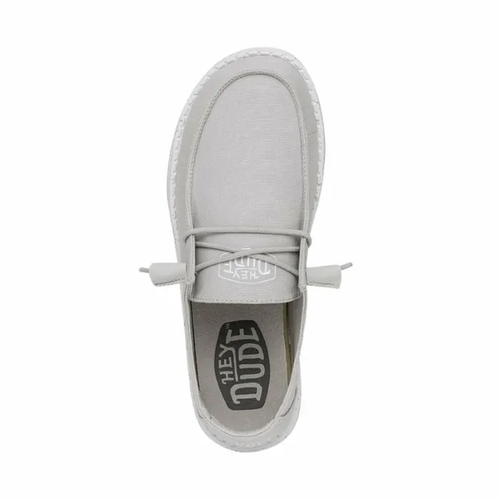 Hey Dude Wendy Wendy Slub Canvas Light Grey 8211 Women