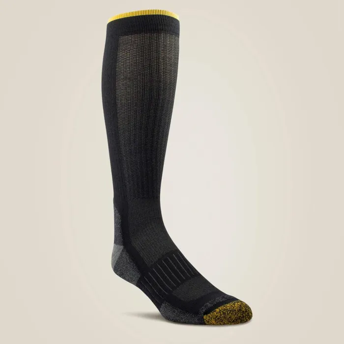 High Performance Mid Calf Tek Work Sock 2 Pair Pack Black MenWomen Ariat Socks