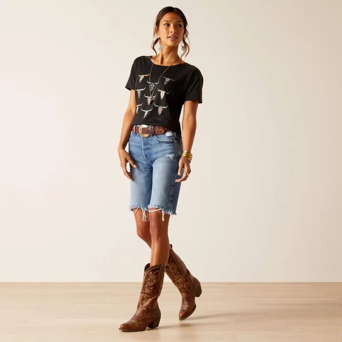High Rise Jazmine 10034 Short California Women Ariat Denim High Rise Jazmine 10034 Short California Women Ariat Denim