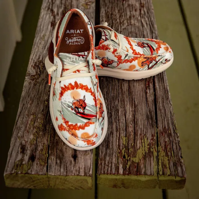 Hilo Western Aloha Surfing Longhorn Print Women Ariat Shoes and Sneakers Hilo Western Aloha Surfing Longhorn Print Women Ariat Shoes and Sneakers