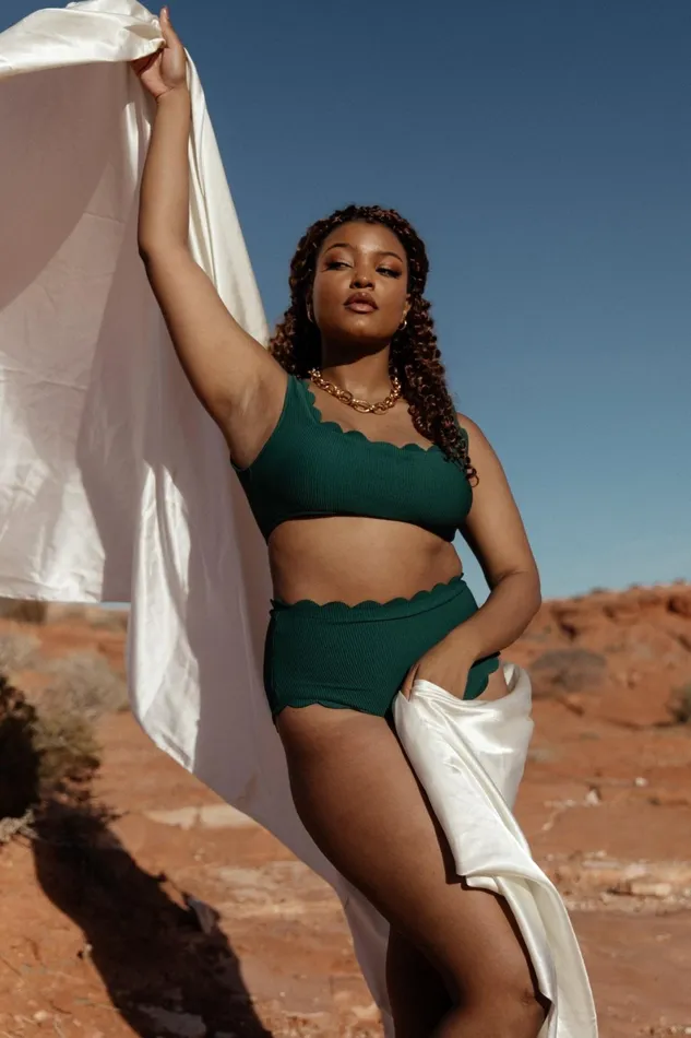 Honolulu High Waist Bikini Bottom Green Women Baltic Born Bikini Honolulu High Waist Bikini Bottom Green Women Baltic Born Bikini