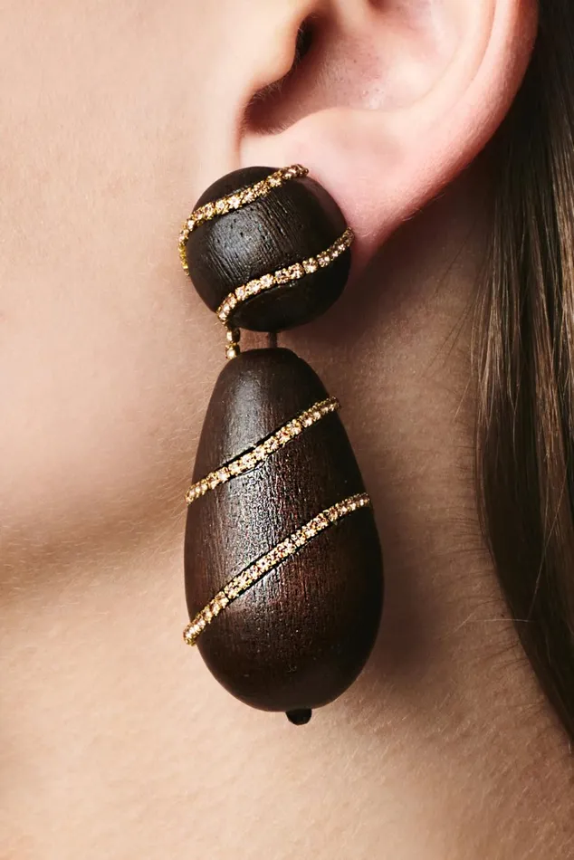 Hudson Earrings 8211 Wood Crystals Women Sachin and Babi Earrings Hudson Earrings 8211 Wood Crystals Women Sachin and Babi Earrings