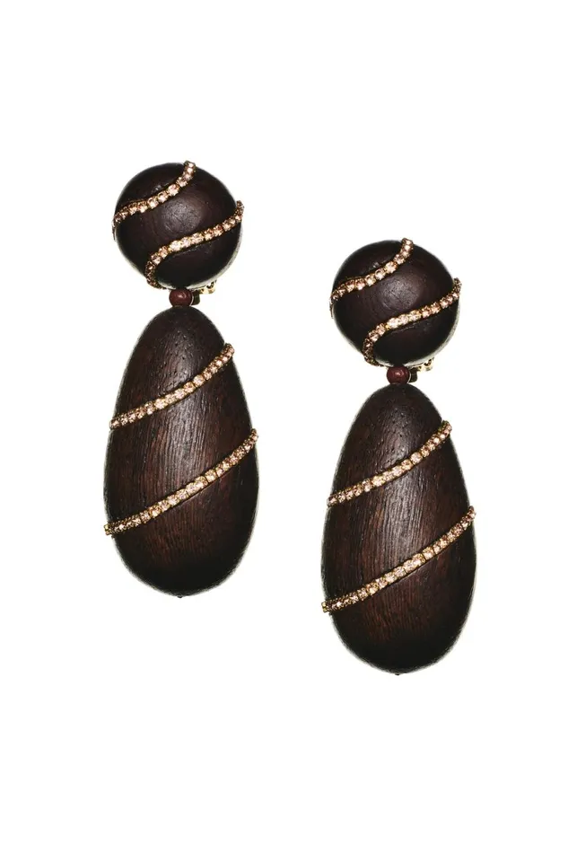 Hudson Earrings 8211 Wood Crystals Women Sachin and Babi Earrings Hudson Earrings 8211 Wood Crystals Women Sachin and Babi Earrings