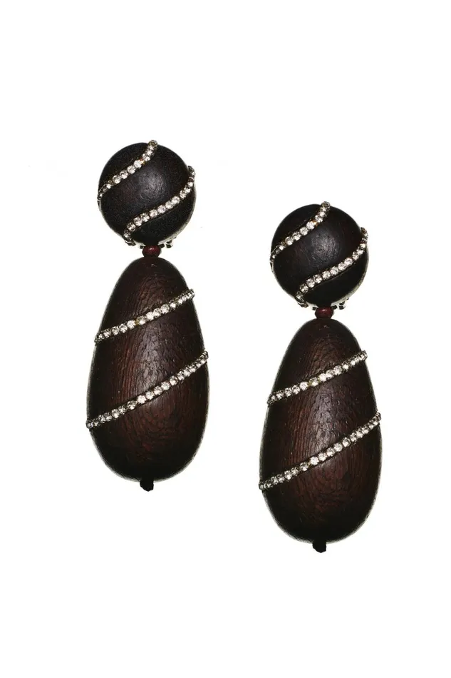 Hudson Earrings 8211 Wood Crystals Women Sachin and Babi Earrings Hudson Earrings 8211 Wood Crystals Women Sachin and Babi Earrings
