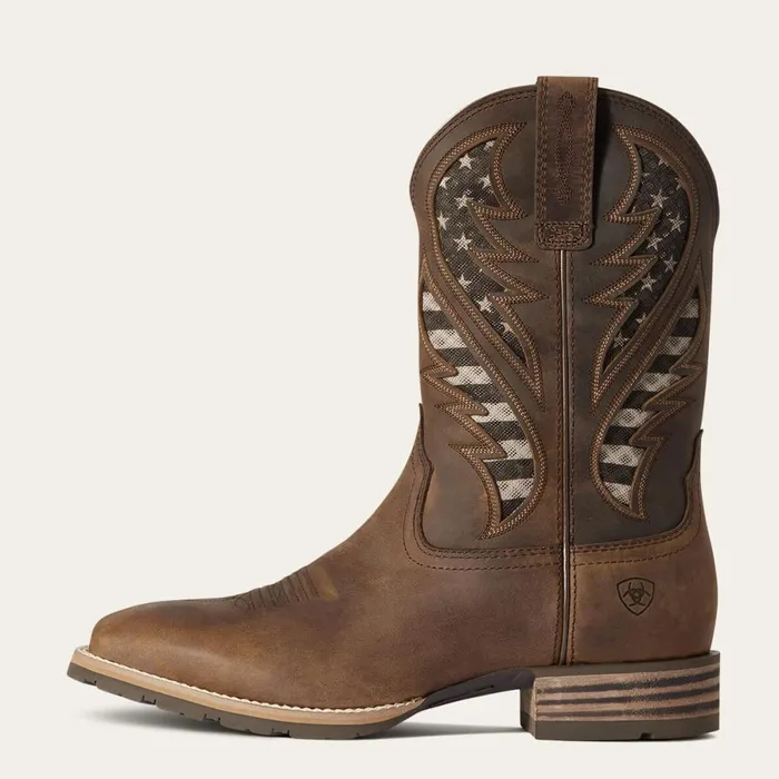 Hybrid VentTEK Western Boot Distressed Brown Men Ariat Western Boots Hybrid VentTEK Western Boot Distressed Brown Men Ariat Western Boots