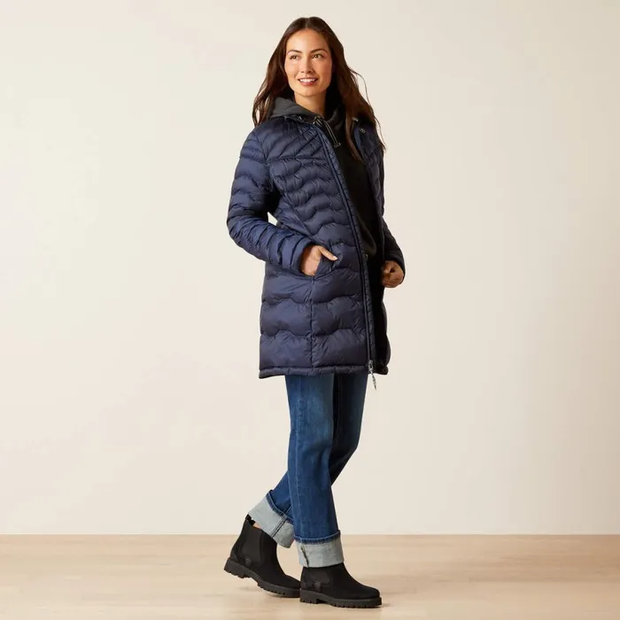 Ideal Down Coat Navy Women Ariat Jackets and Vests Ideal Down Coat Navy Women Ariat Jackets and Vests