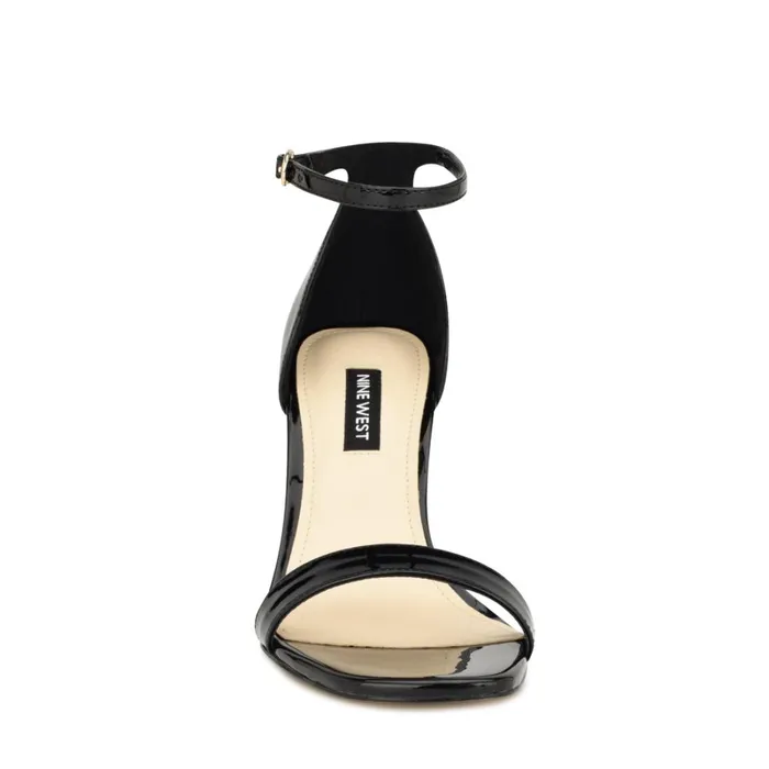 Ilea Ankle Strap Sandals Black Patent Women Nine West Sandals