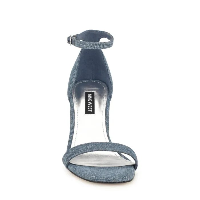 Ilea Ankle Strap Sandals Denim Women Nine West Heeled