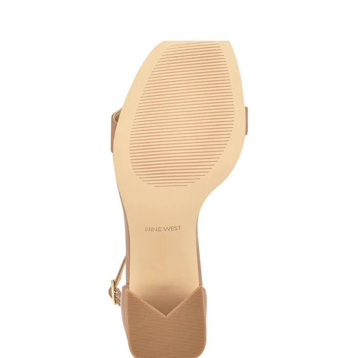 Ilea Ankle Strap Sandals Medium Natural Patent Women Nine West Mid Heels Ilea Ankle Strap Sandals Medium Natural Patent Women Nine West Mid Heels