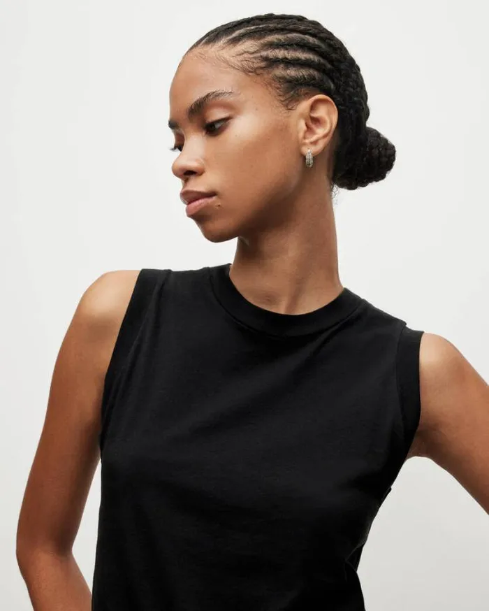 Imogen Sleeveless Tank Top Black Women AllSaints TShirts