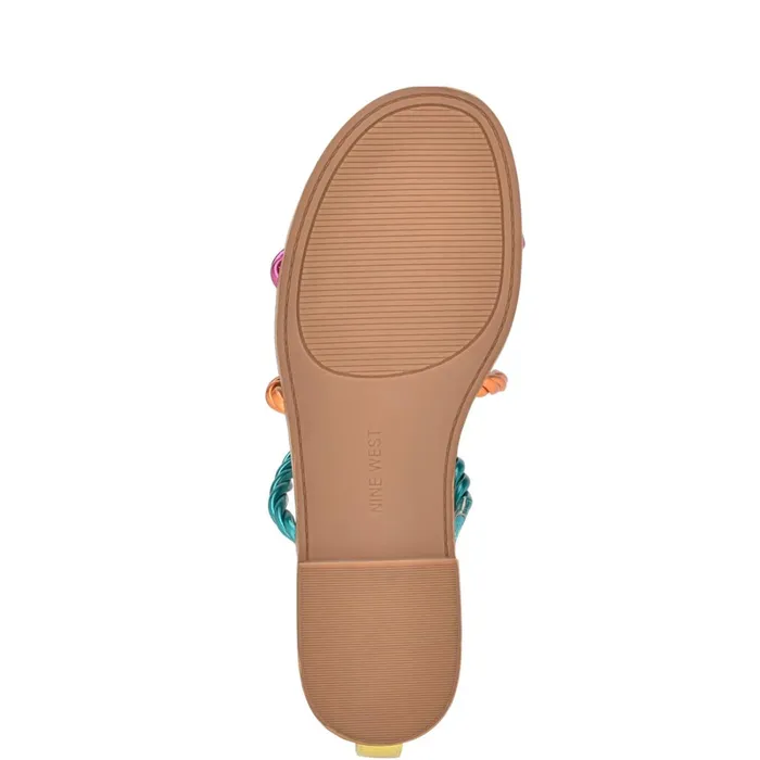 Ipster Ankle Strap Flat Sandals Pink Orange Multi Metallic Women Nine West Low Heel Ipster Ankle Strap Flat Sandals Pink Orange Multi Metallic Women Nine West Low Heel