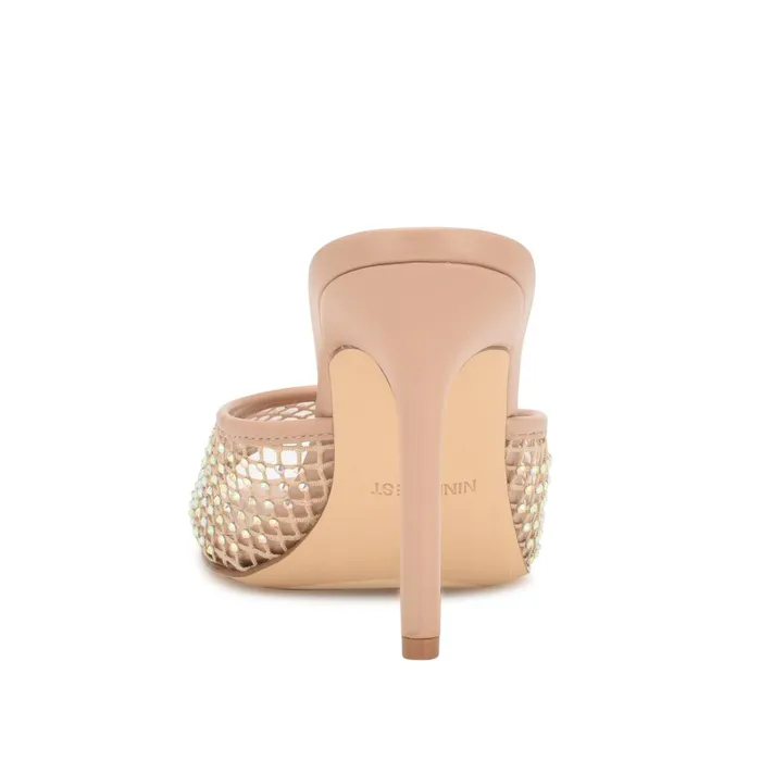 Iriep Heeled Slide Sandals Light Natural Mesh Women Nine West Dress Iriep Heeled Slide Sandals Light Natural Mesh Women Nine West Dress